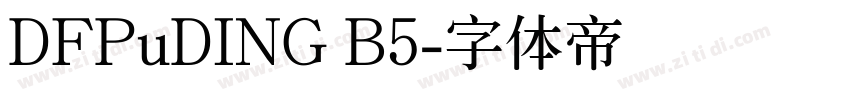 DFPuDING B5字体转换